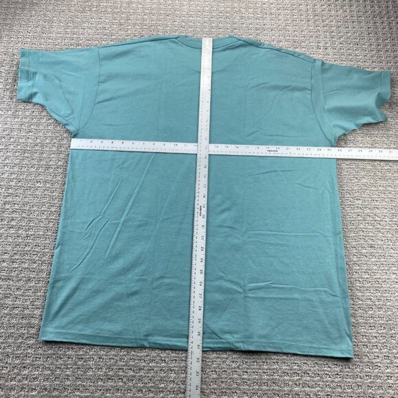 Vintage 90s T-Shirt Single Stitch Men XXL Teal The Pickup Fruit Of The Loom Best - Picture 8 of 10